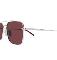 Occhiali da sole Gucci Uomo GG1957SA004-SILVER-SILVER-RED58 - GG1957SA004-SILVER-SILVER-RED58